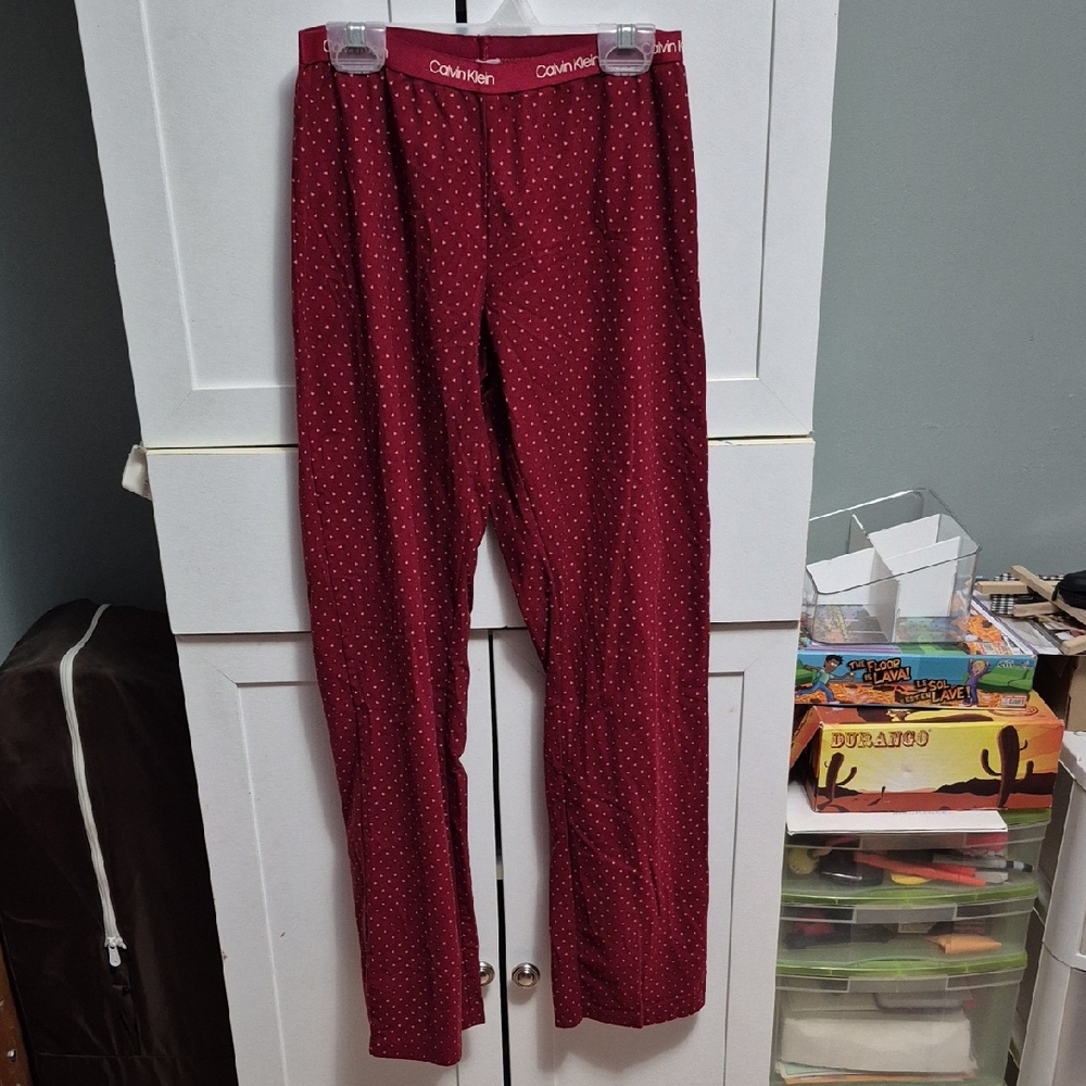 Calvin Klein Women's Red Patterned Pajama Pants